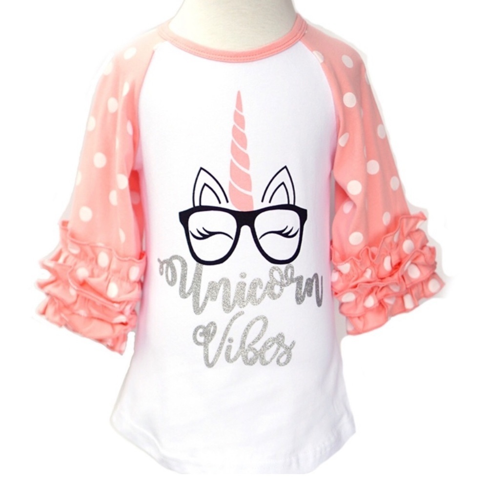 💄Pink Ruffle Unicorn 🦄 Top